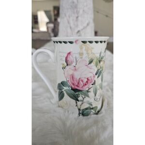 Kent Pottery Paris Roses & Butterflies Tea Cup Mug Holds 10 Fl. Oz.